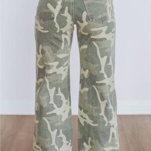KanCan Camouflage Flare & Wide Leg Jeans